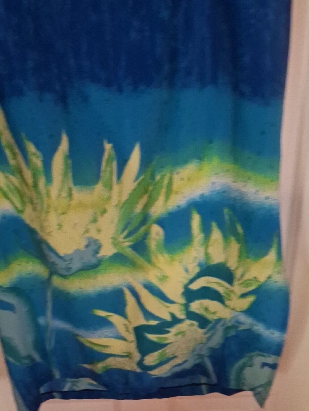 Russell Kemp Blue Teal & Lime Ombre Scarf - Picture 3 of 10